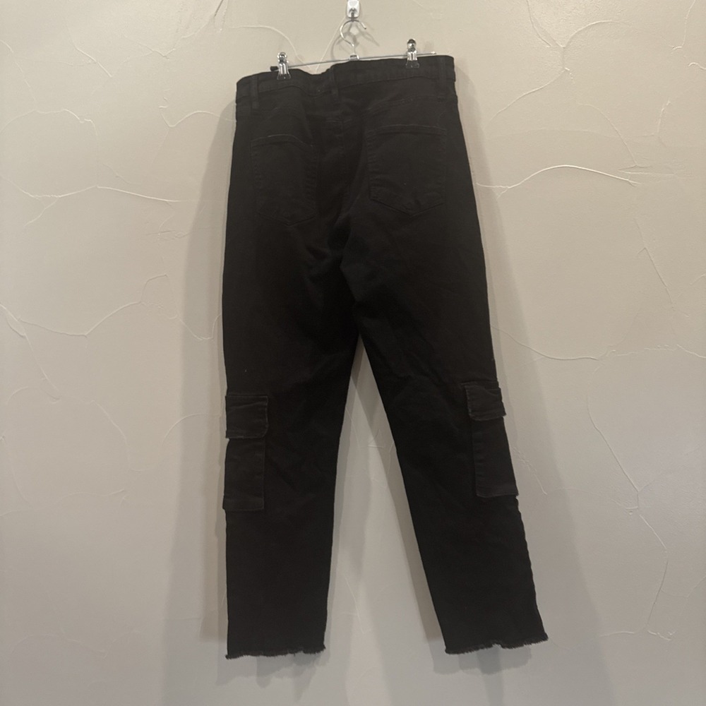 Gauge Men's Black Cargo Moto Jeans 32x28 Multi Pocket Zipper Biker Denim Pants - Picture 8 of 12